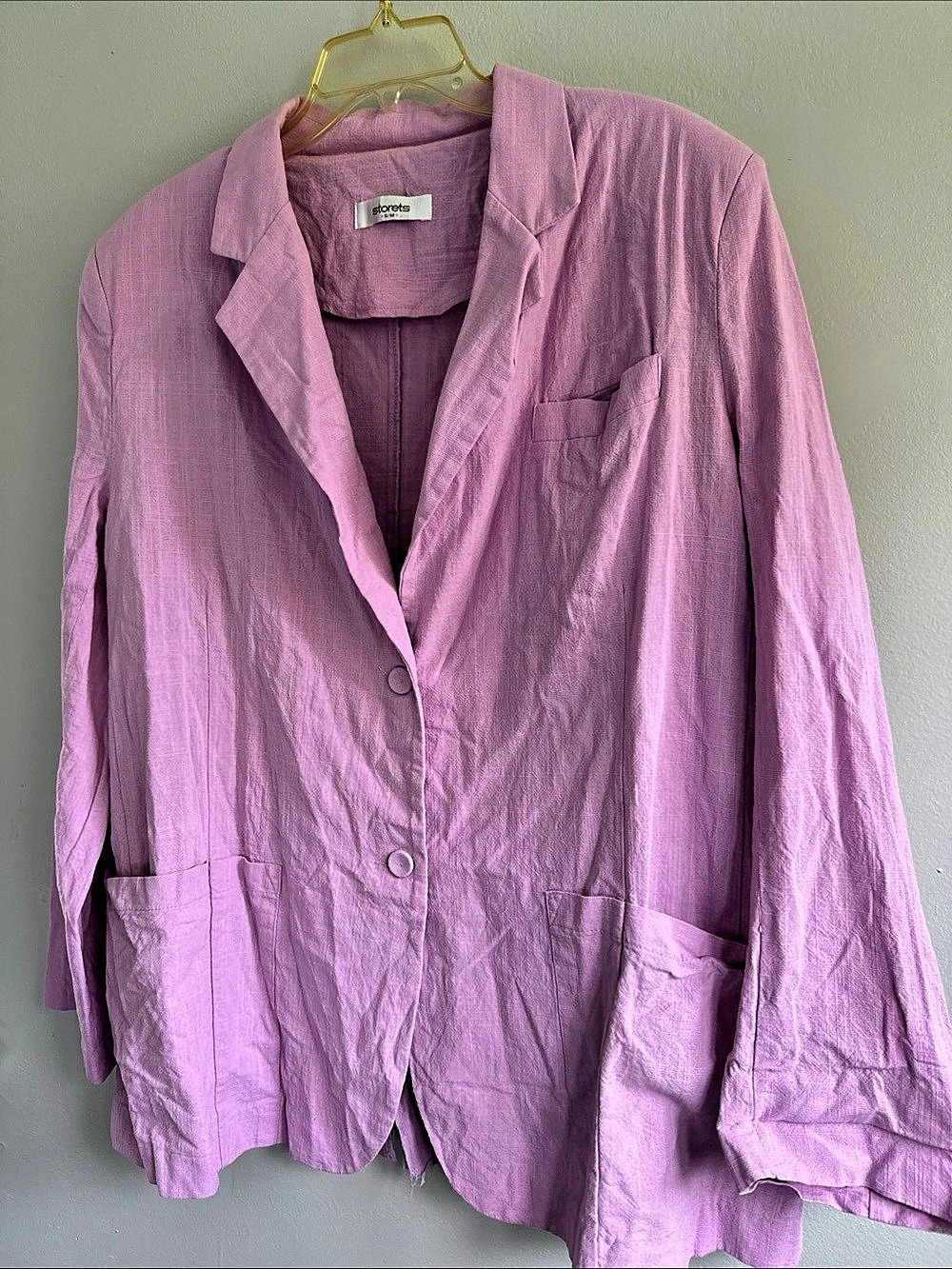 Storets  Briana 100% Cotton Blazer in Lavender Like New
